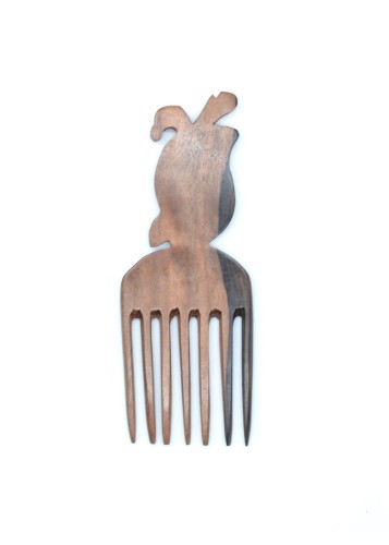 Peigne afro fait main en bois d'ébène