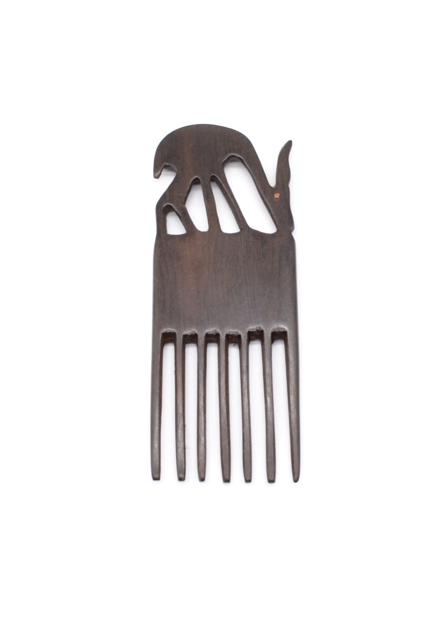 Peigne en bois d'ébène sculpture antilope