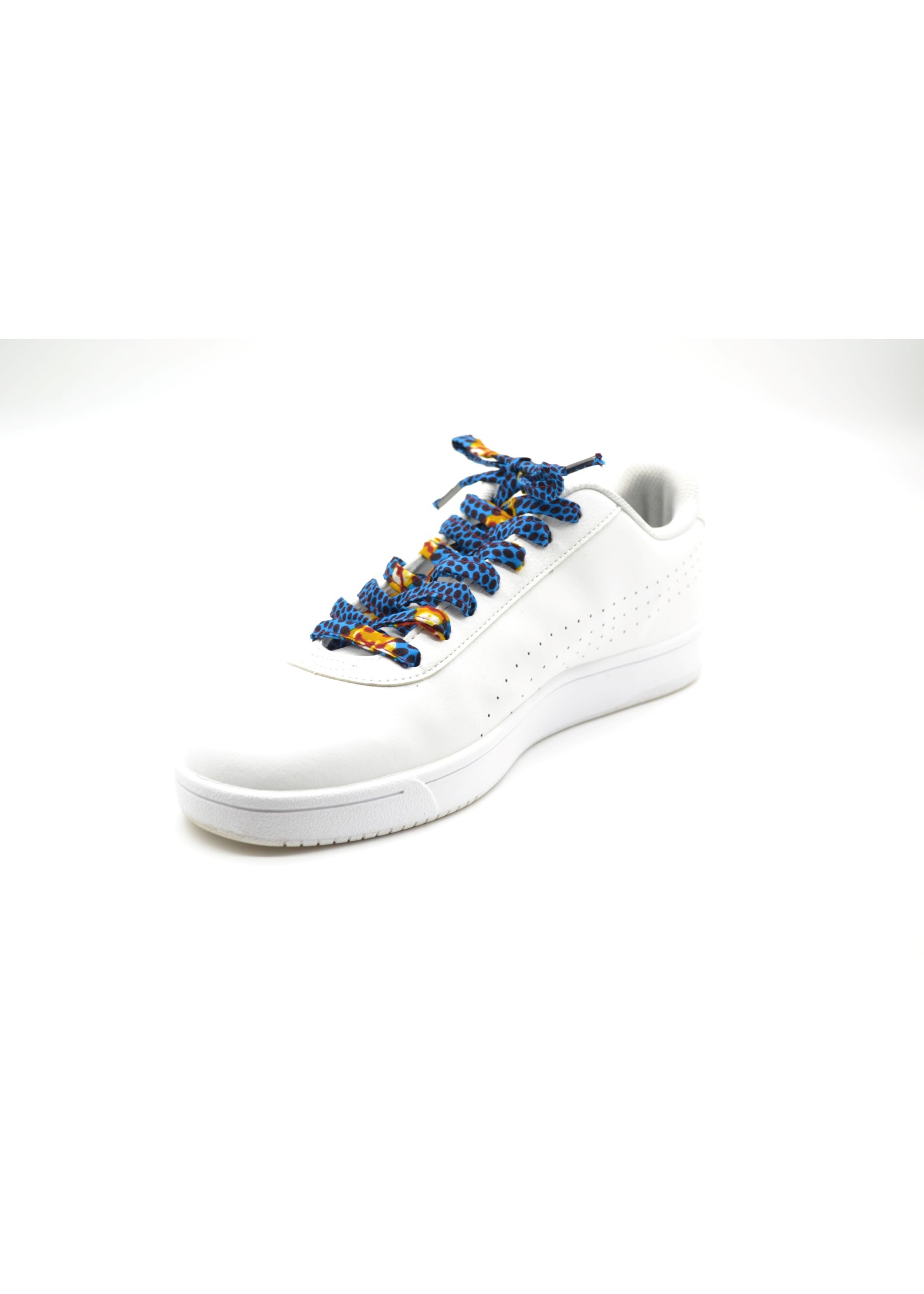 Lacets wax bleu et orange faits à la main Lacets wax bleu et orange faits à la main