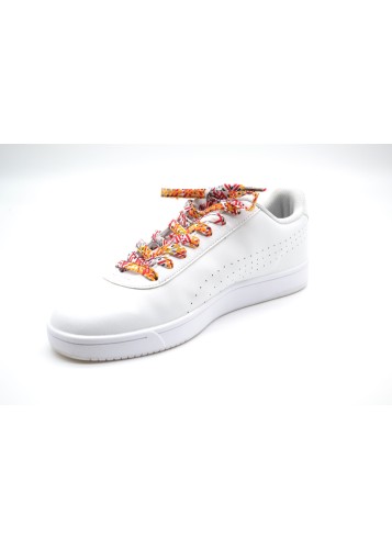 Lacets originaux en wax rouge, orange et gris Lacets originaux en wax rouge, orange et gris