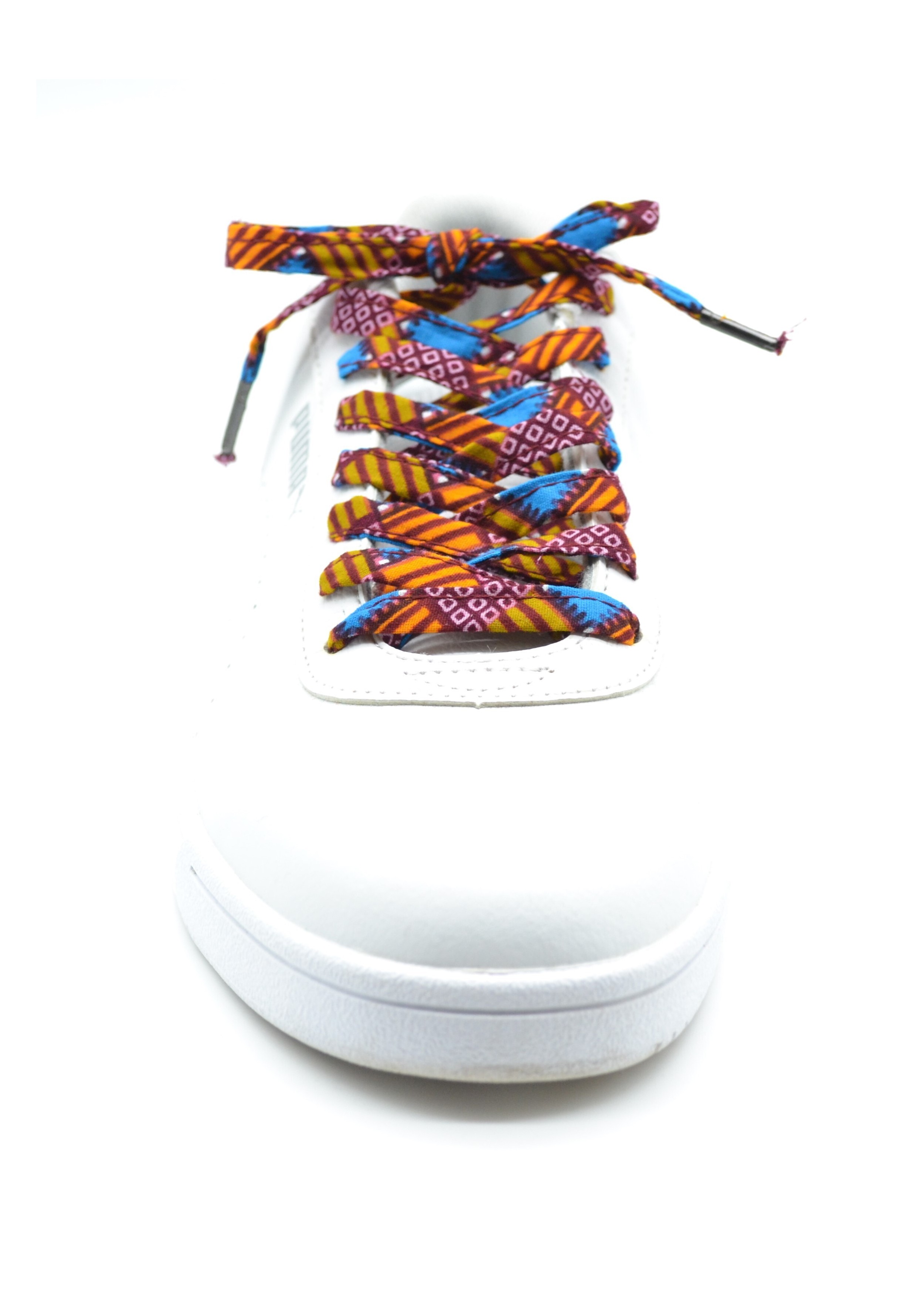 Lacets multicolore en tissu wax