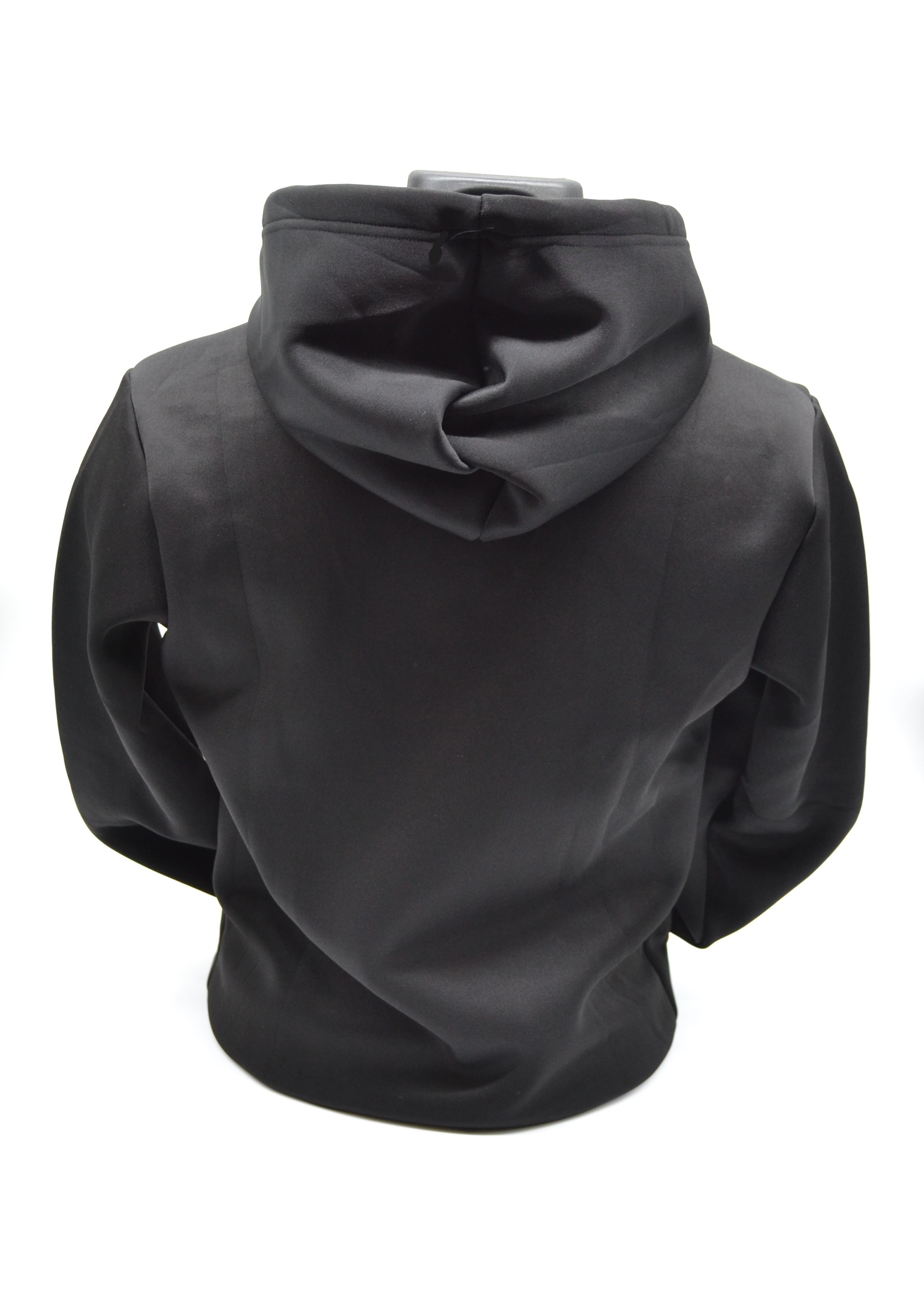 Sweat noir à capuche customisé wax avec carte d'Afrique