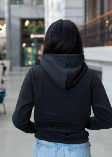 Sweat à Capuche Customisé avec tissu wax violet