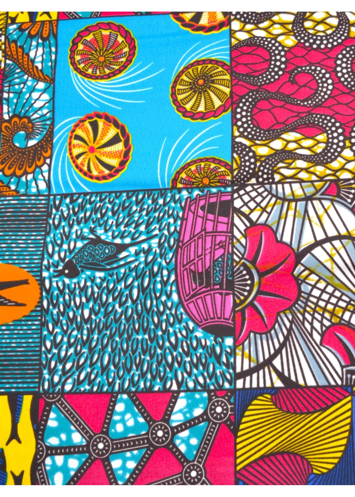 Tissu Coloré Motif Patchwork au Mètre Tissu Coloré Motif Patchwork au Mètre