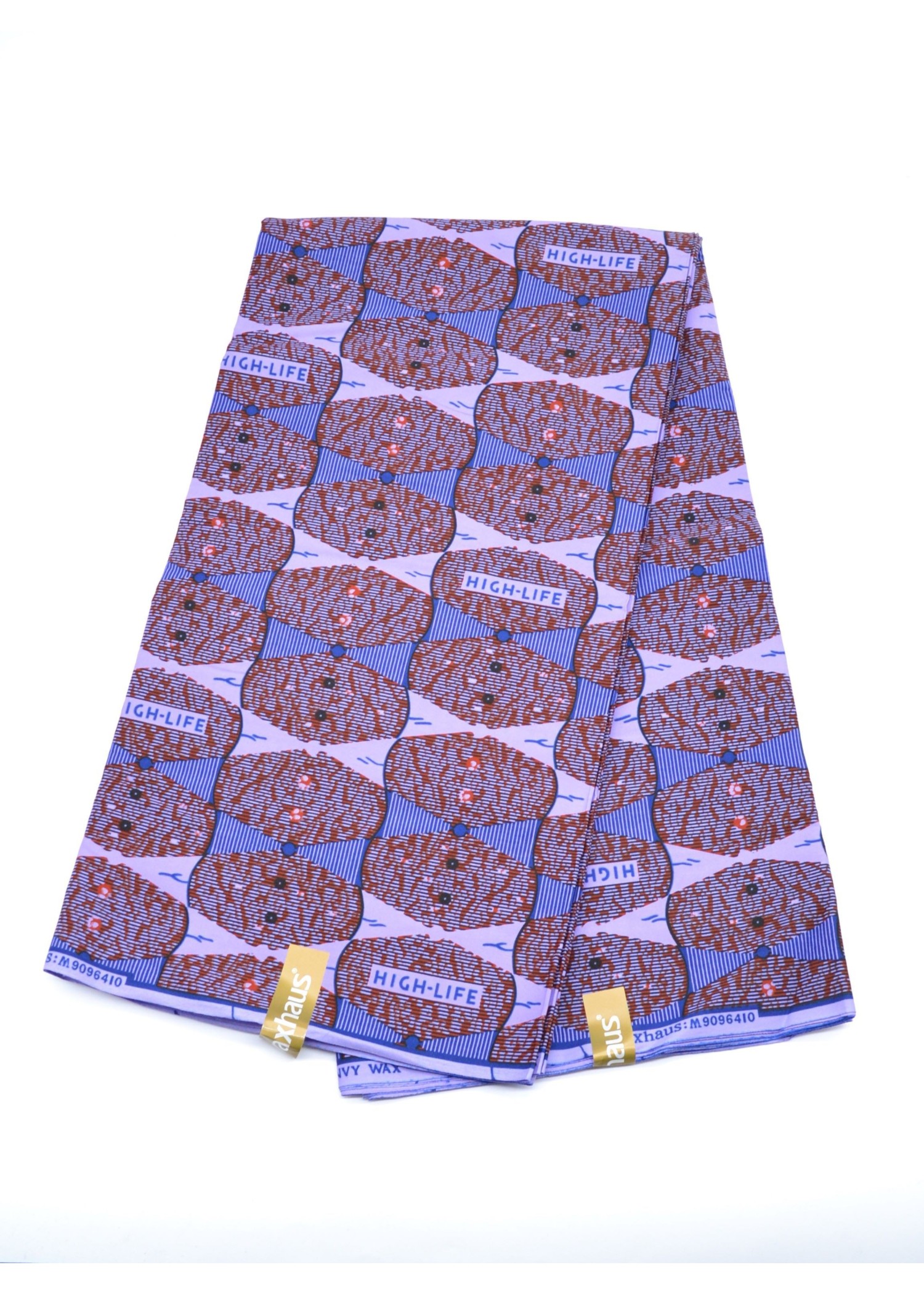 Tissu Wax Géométrique Envoûtant - Bleus & Violets