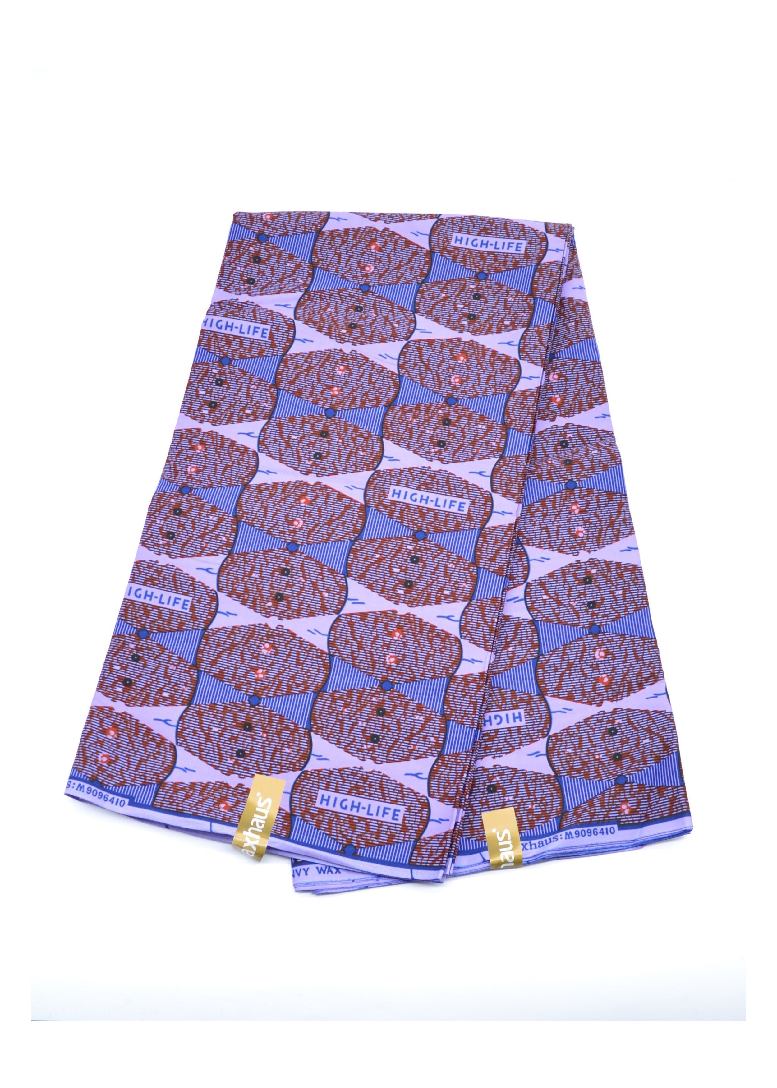 Tissu Wax Géométrique Envoûtant - Bleus & Violets