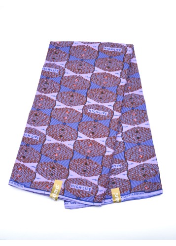 Tissu Wax Géométrique Envoûtant - Bleus & Violets