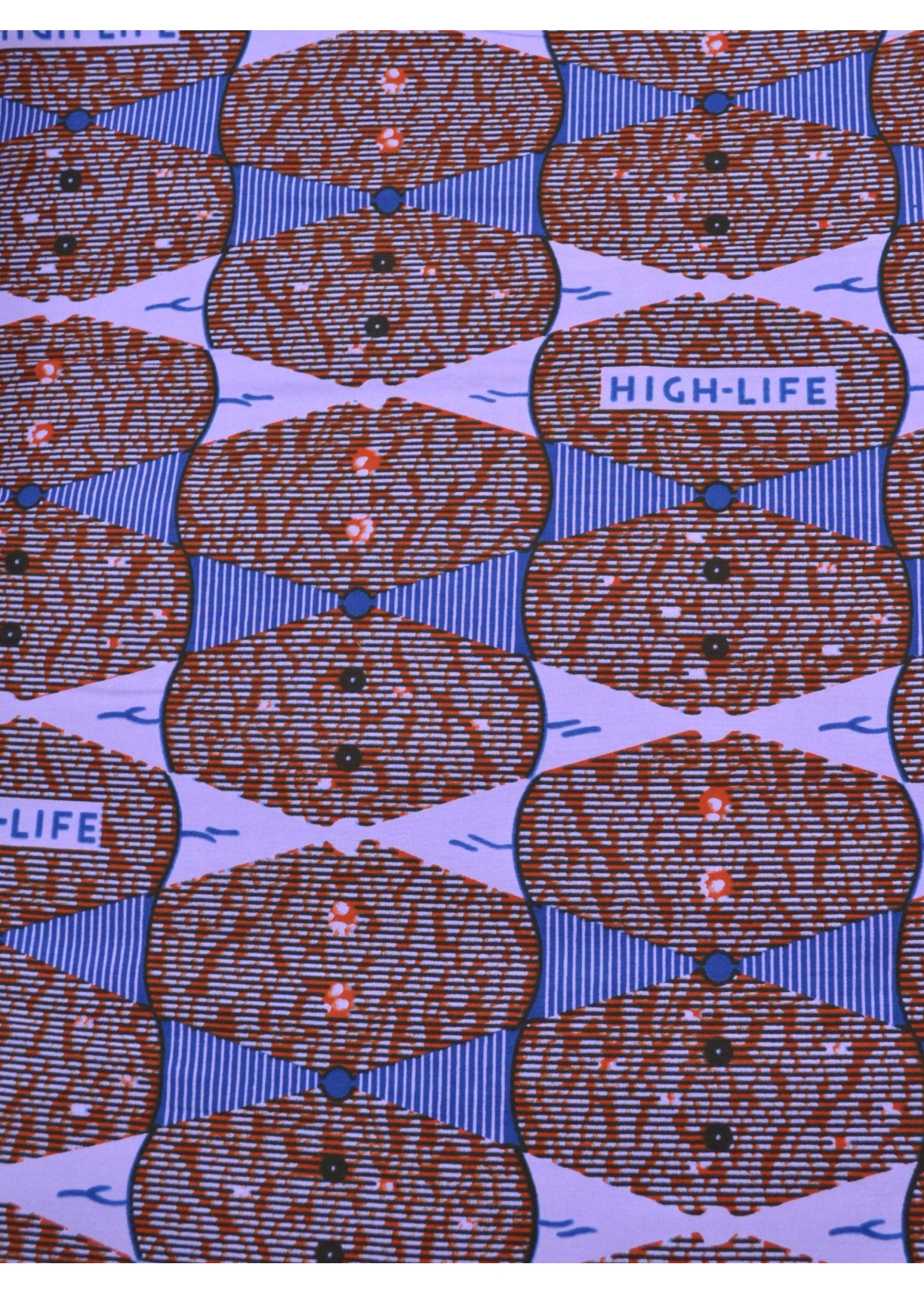 Tissu Wax Géométrique Envoûtant - Bleus & Violets