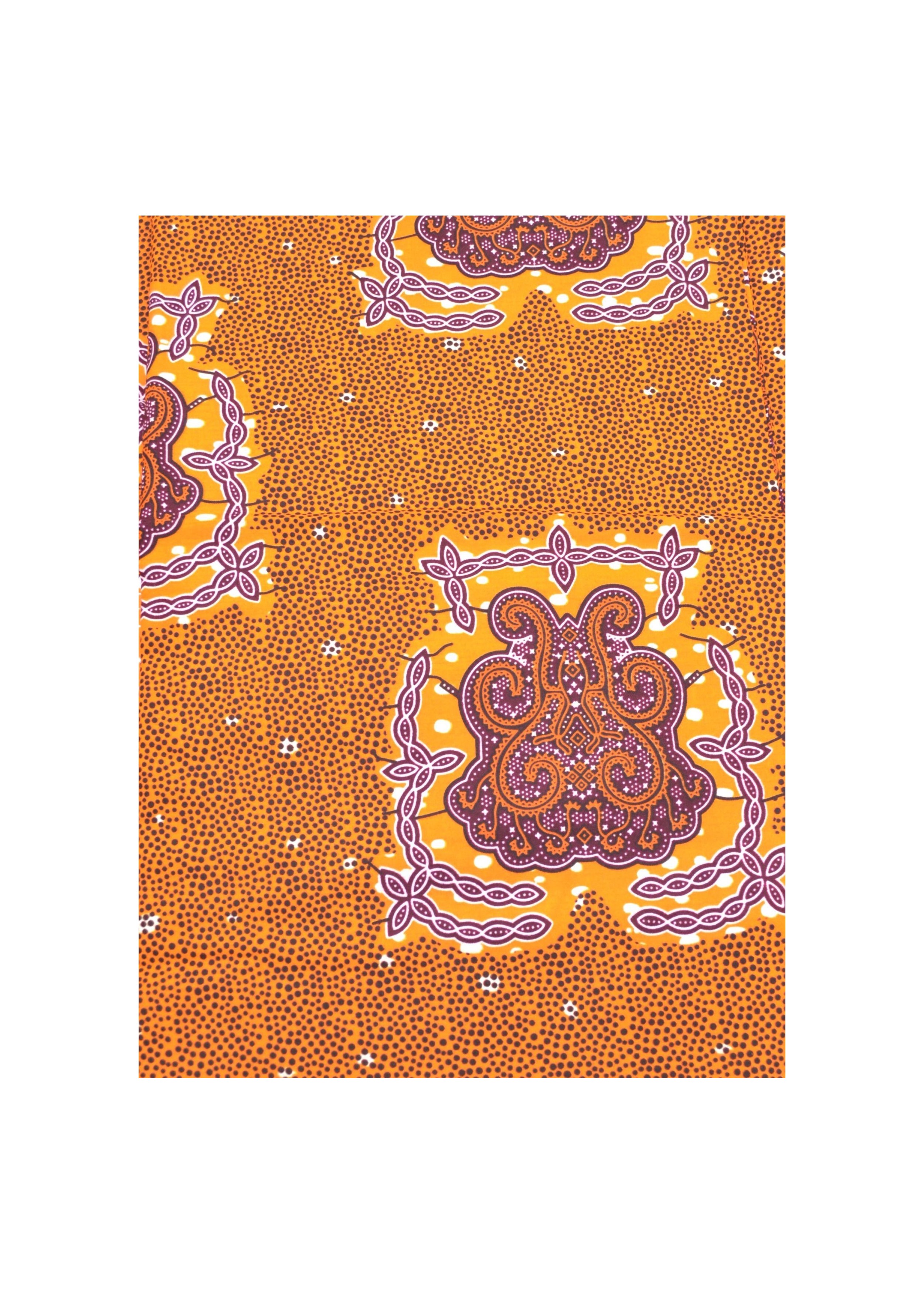 Tissu Wax Éclatant - Orange & Violet -