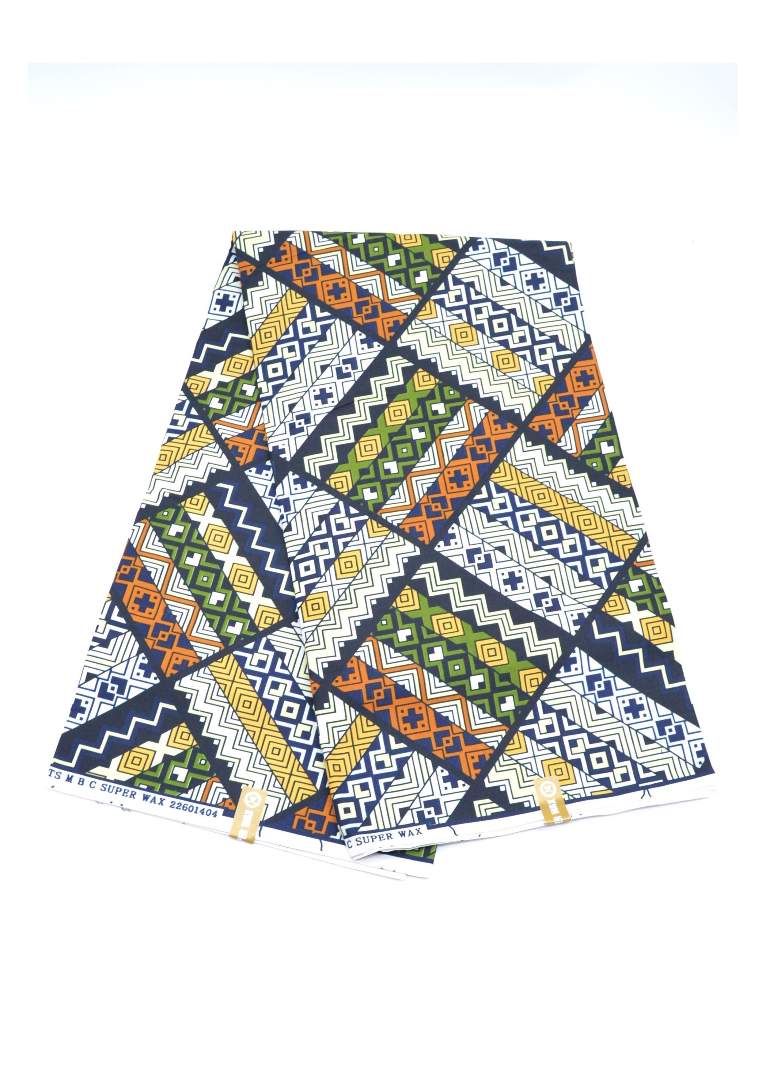 Éclat Géométrique : Tissu Wax Vibrant