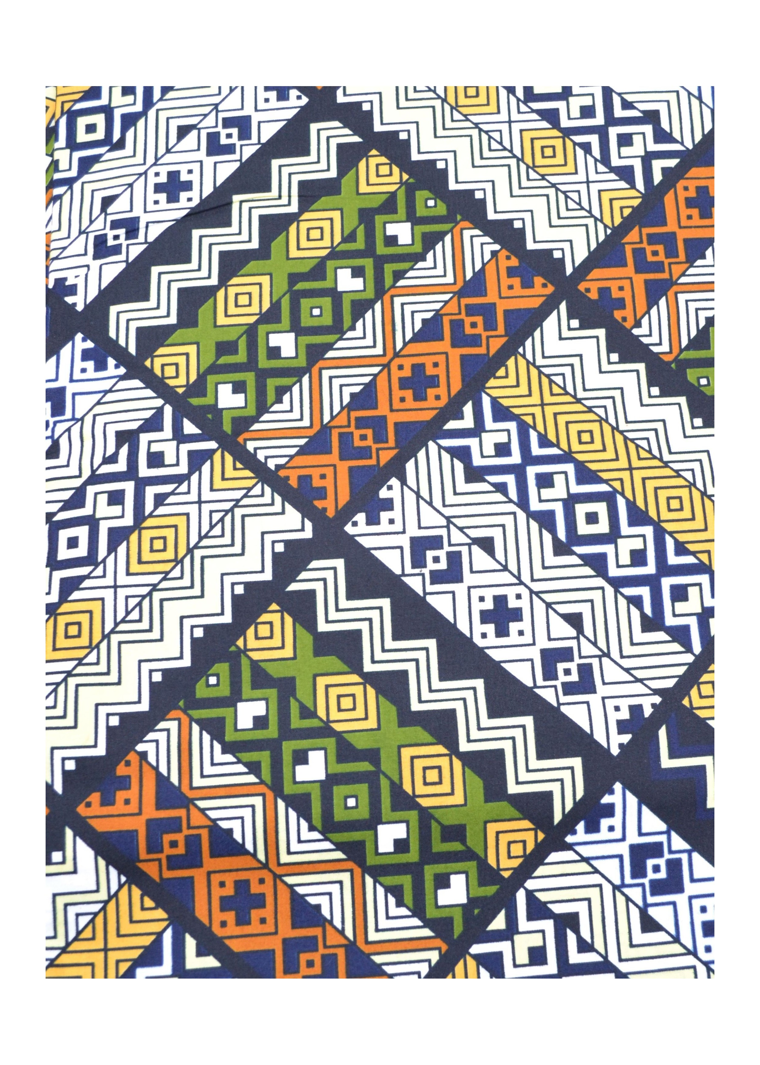 Éclat Géométrique : Tissu Wax Vibrant