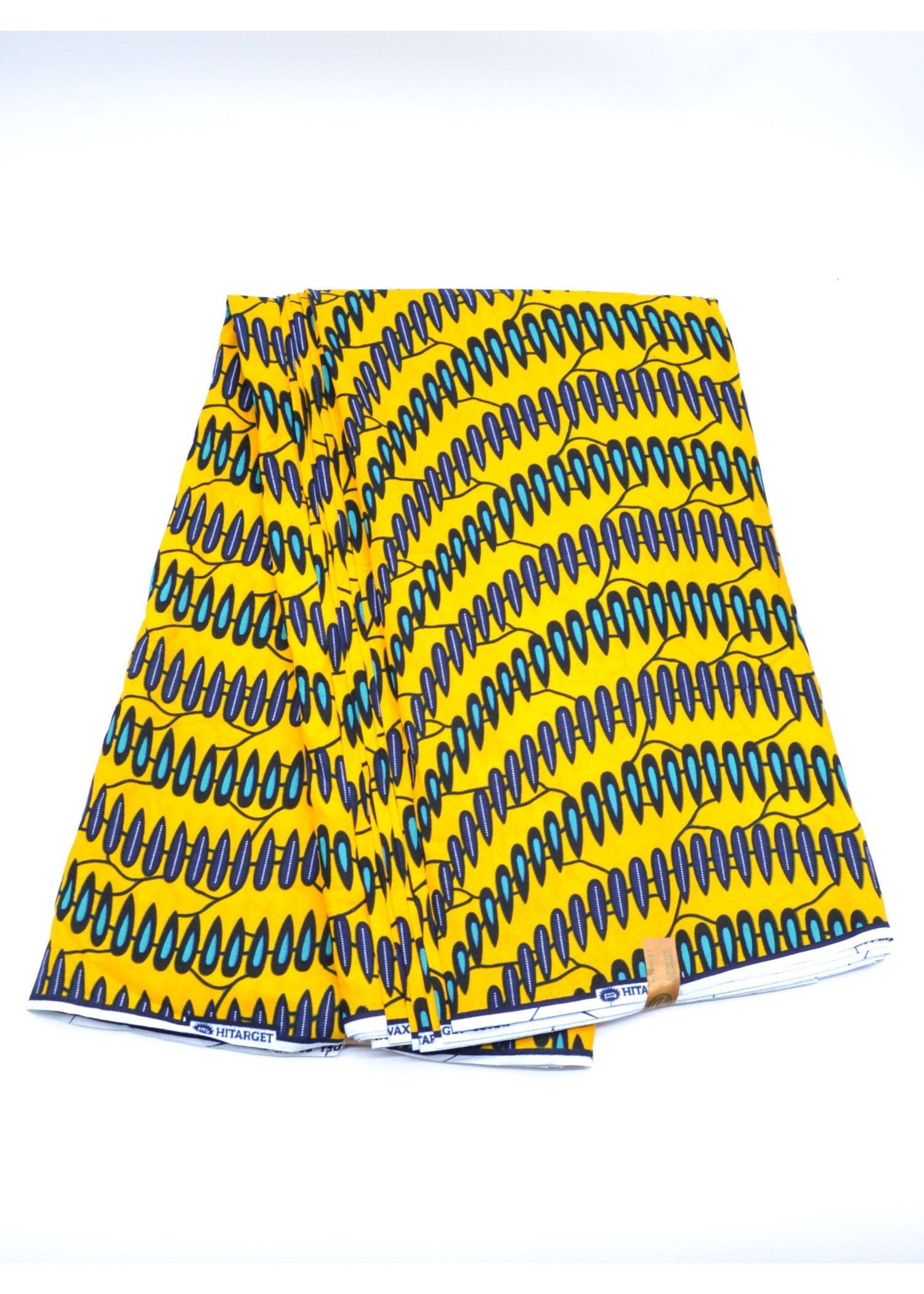 Tissu Wax Éclatant - Jaune et Bleu