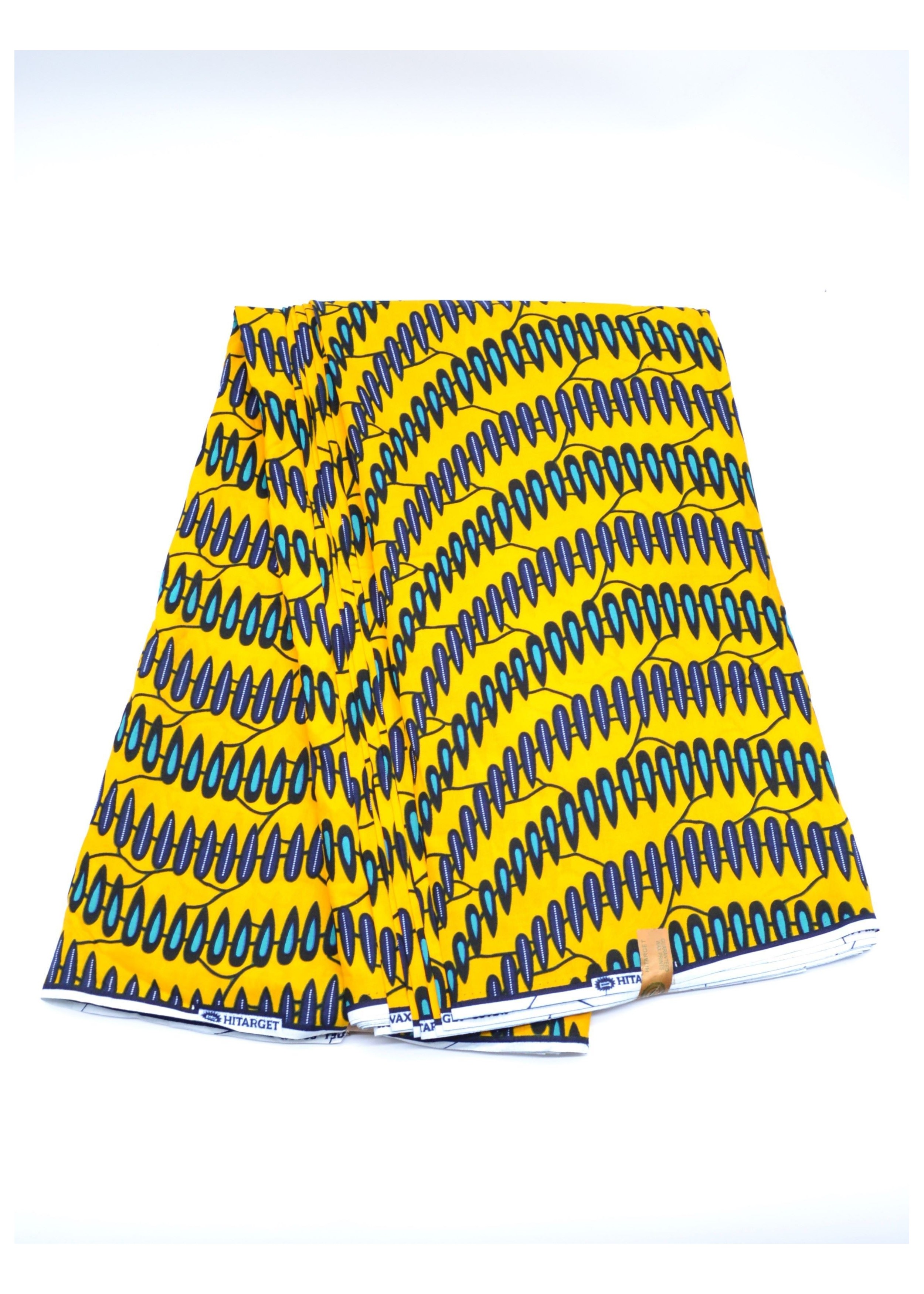 Tissu Wax Éclatant - Jaune et Bleu