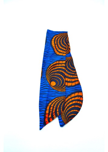 Bandeau pour Cheveux Wax Bleu et Orange
