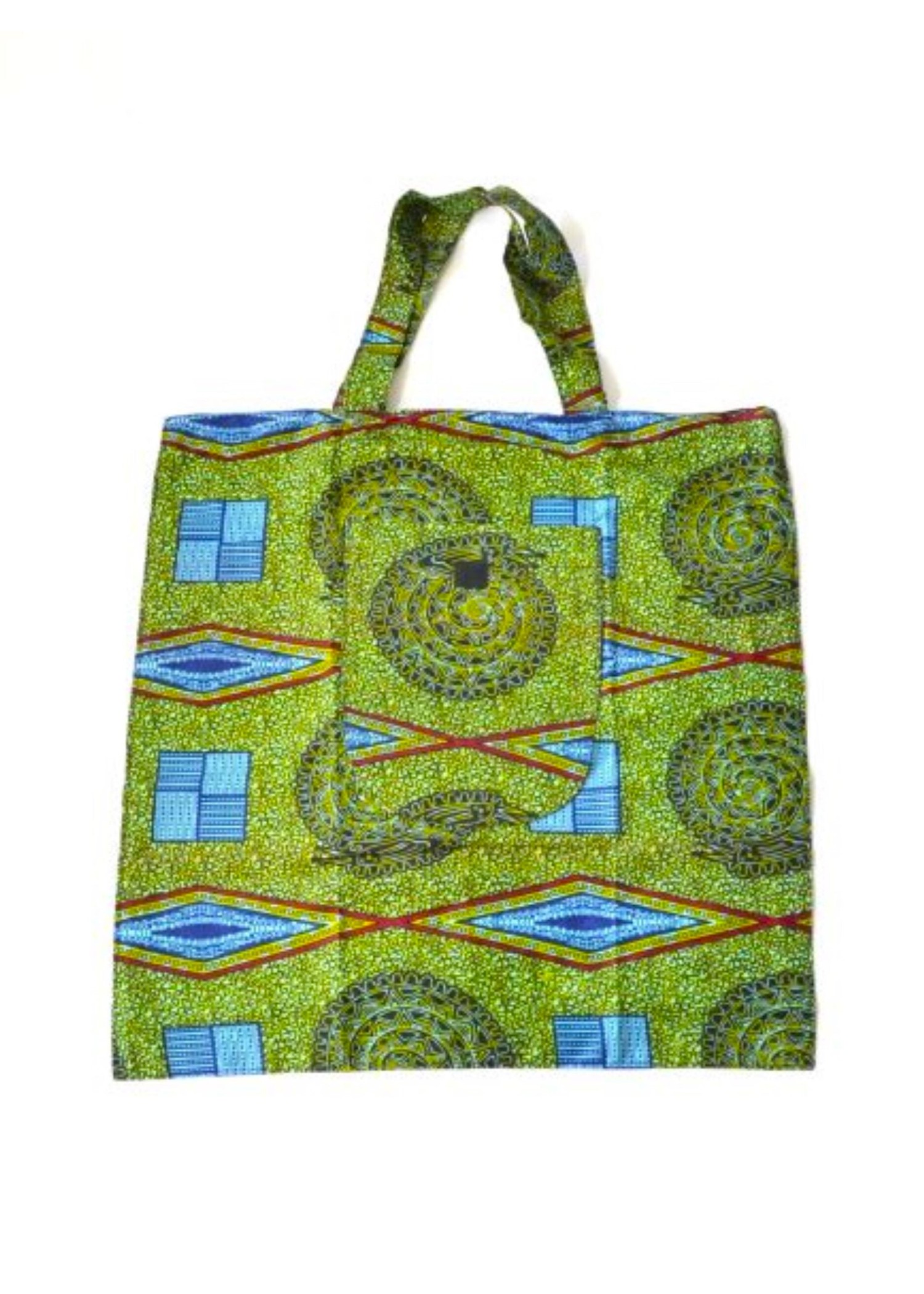 Sac Tote Bag Wax Vert Géométrique