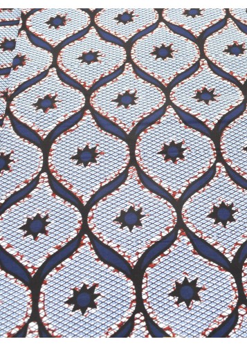 Tissu Wax 100% Coton au Mètre bleu marine