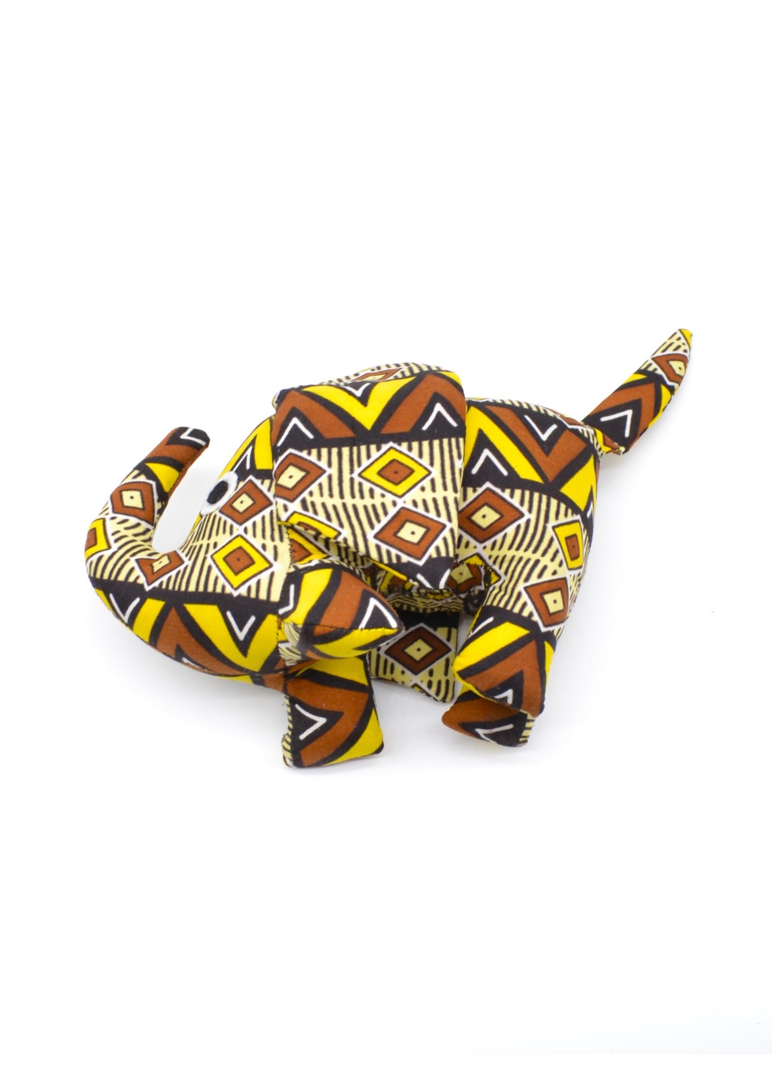Peluche Élégante en Forme d'Éléphant en Tissu Wax Peluche Élégante en Forme d'Éléphant en Tissu Wax