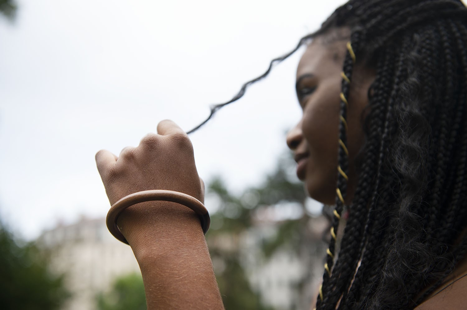 Bracelet Ethnique en bois d'ébène