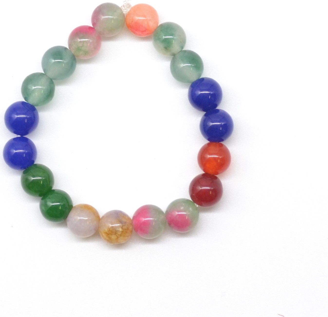 Bracelet de perles multicolores unisexe