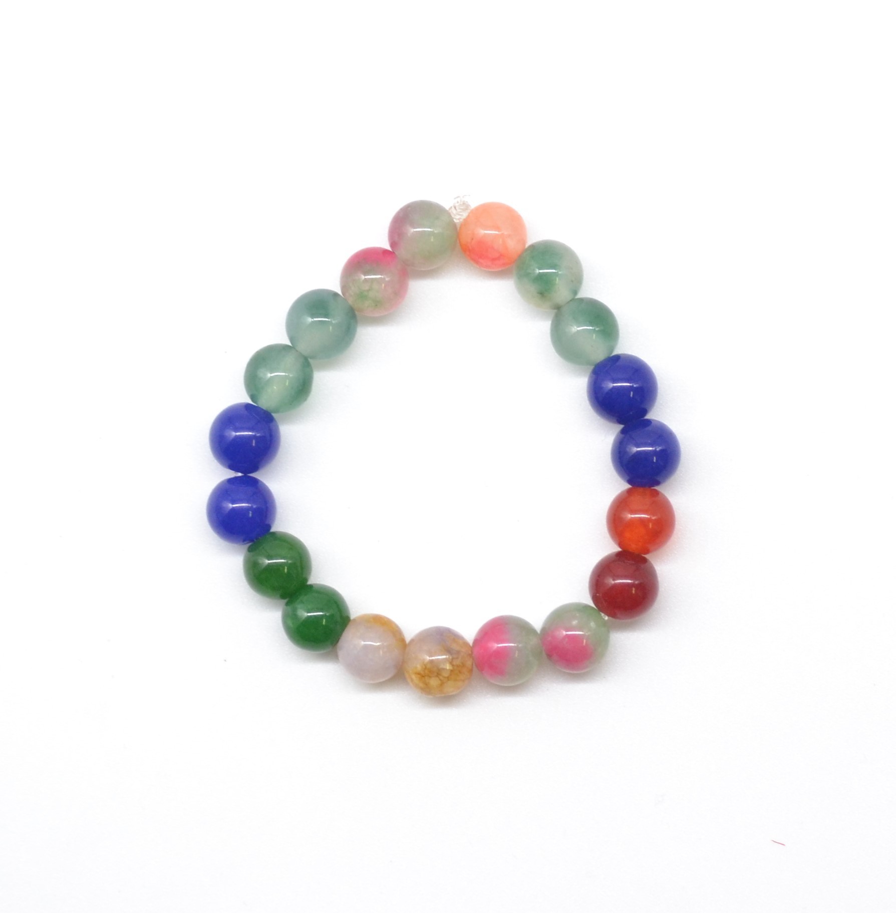 Bracelet de perles multicolores unisexe