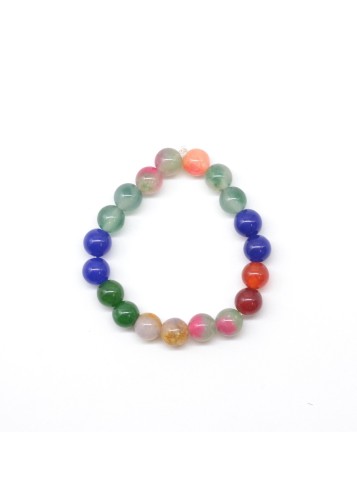 Bracelet de perles multicolores unisexe