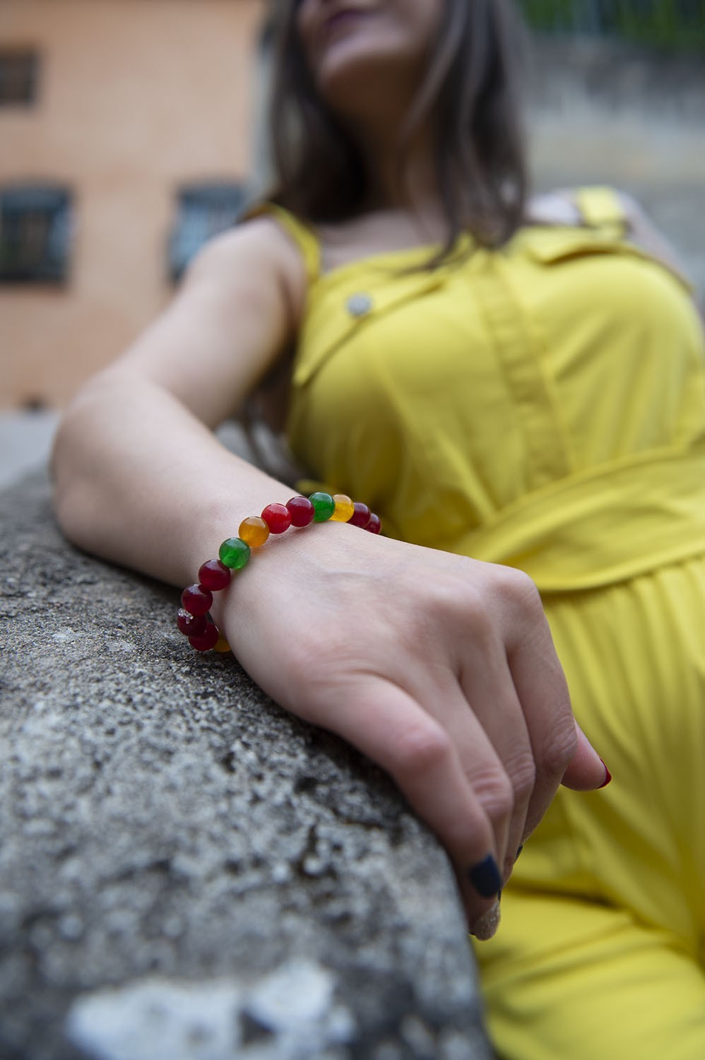 Bracelet de perles multicolores unisexe Bracelet de perles multicolores unisexe