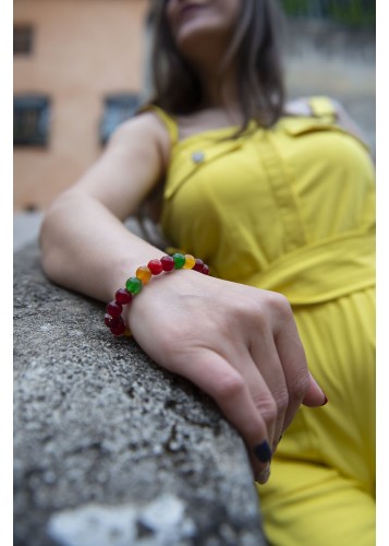 Bracelet de perles multicolores unisexe