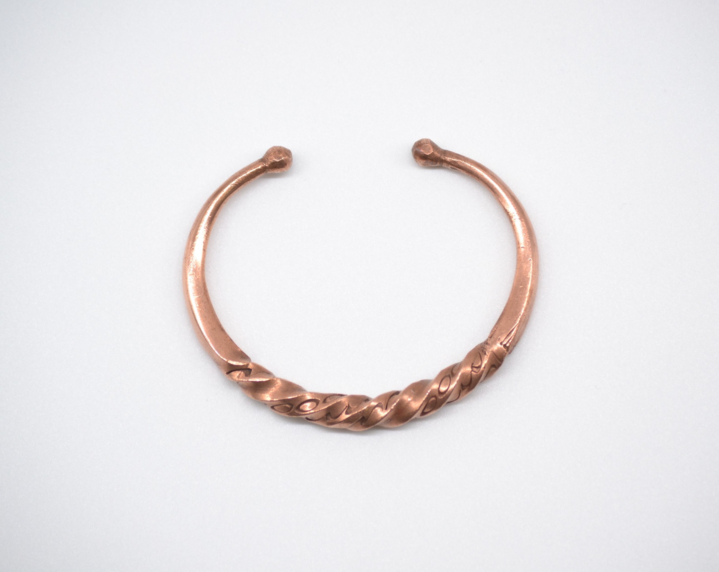 Bracelet ethnique en cuivre, Bracelet jonc