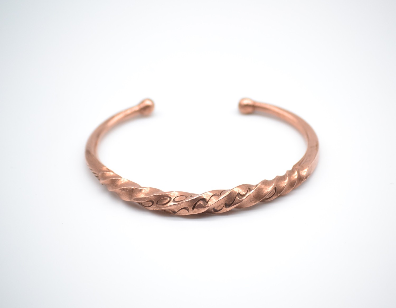 Bracelet ethnique en cuivre, Bracelet jonc