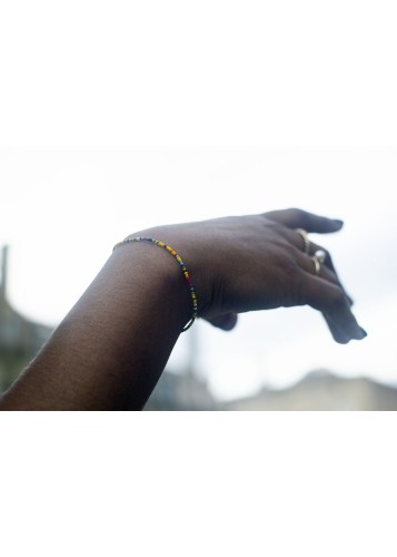Bracelet africain multicolore en perles