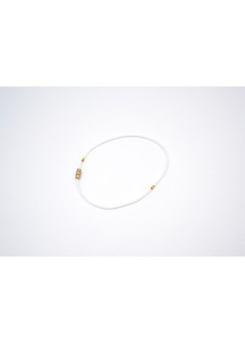 Bracelet de poignet en perles blanches