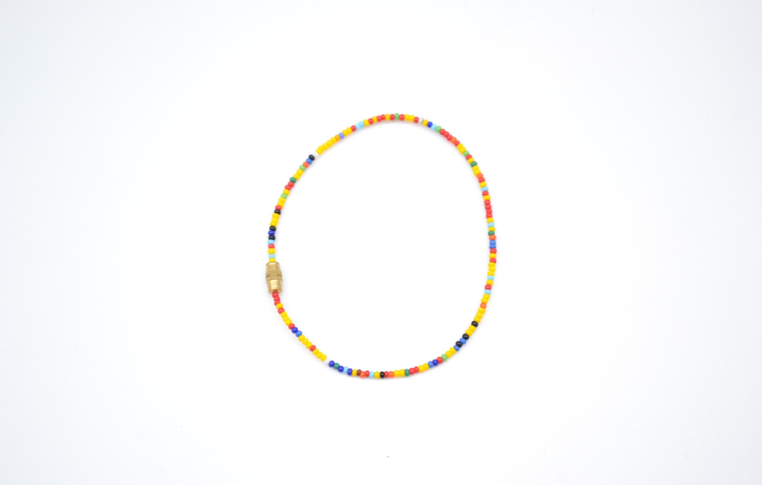 Bracelet de perles multicolores pour cheville