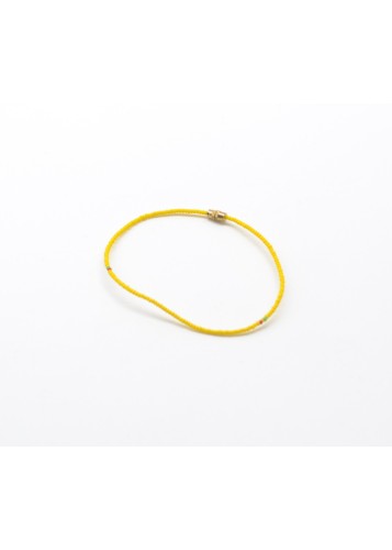 Bracelet en perles jaunes pour cheville