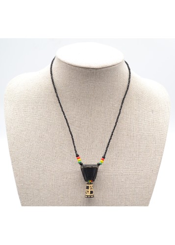 Collier ethnique pendentif djembé