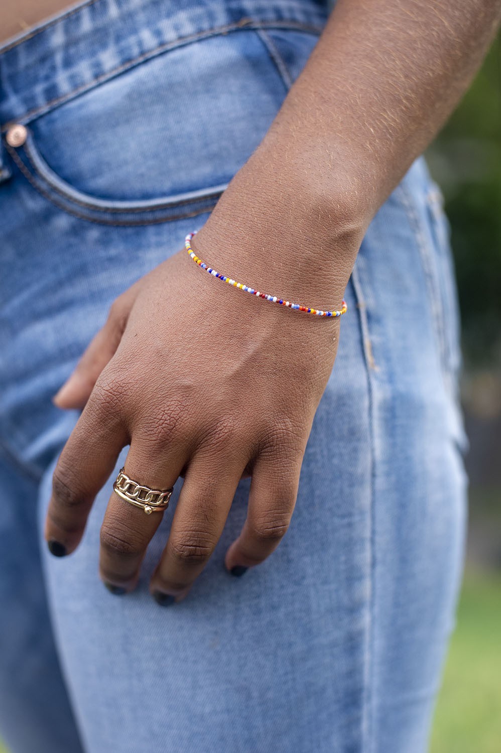 Bracelet de petites perles artisanal