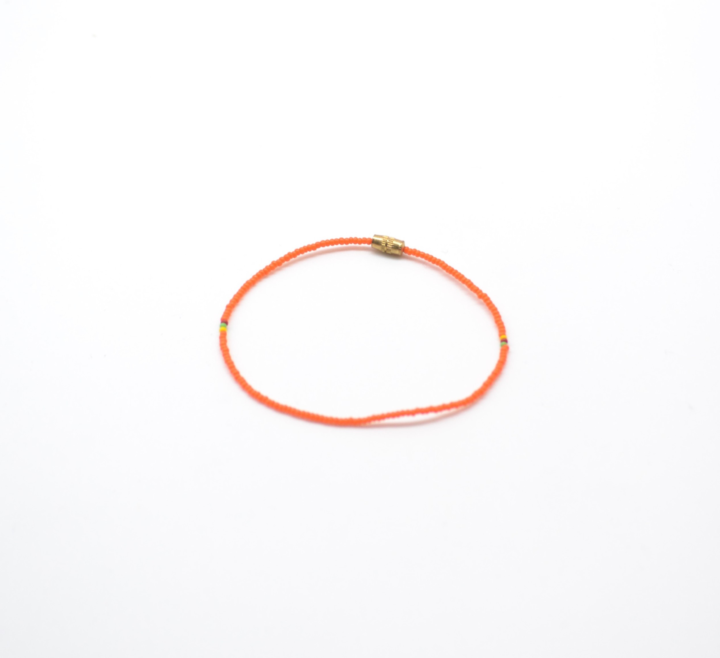 Bracelet de perles oranges pour chevilles