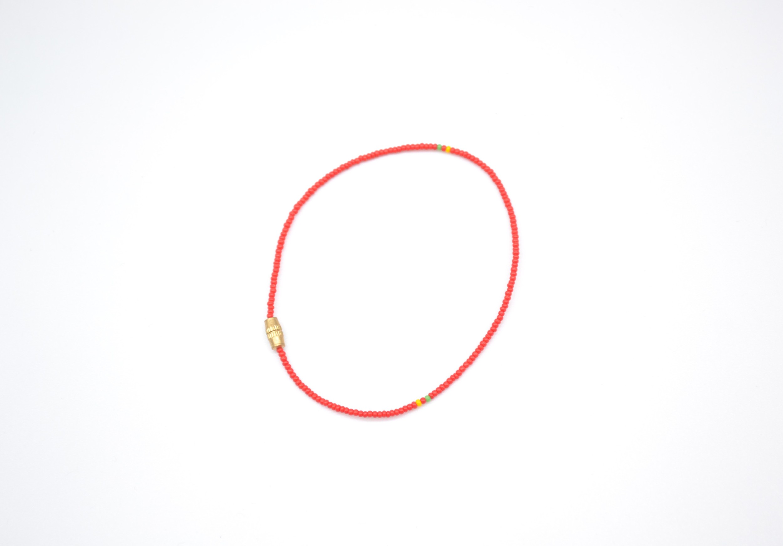 Bracelet de perles rouges pour chevilles