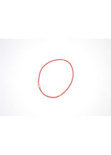 Bracelet de perles rouges pour chevilles