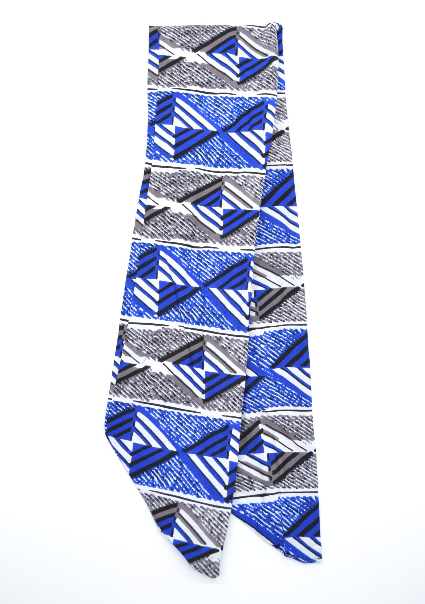 Bandeau en Wax bleu et blanc Bandeau en Wax bleu et blanc