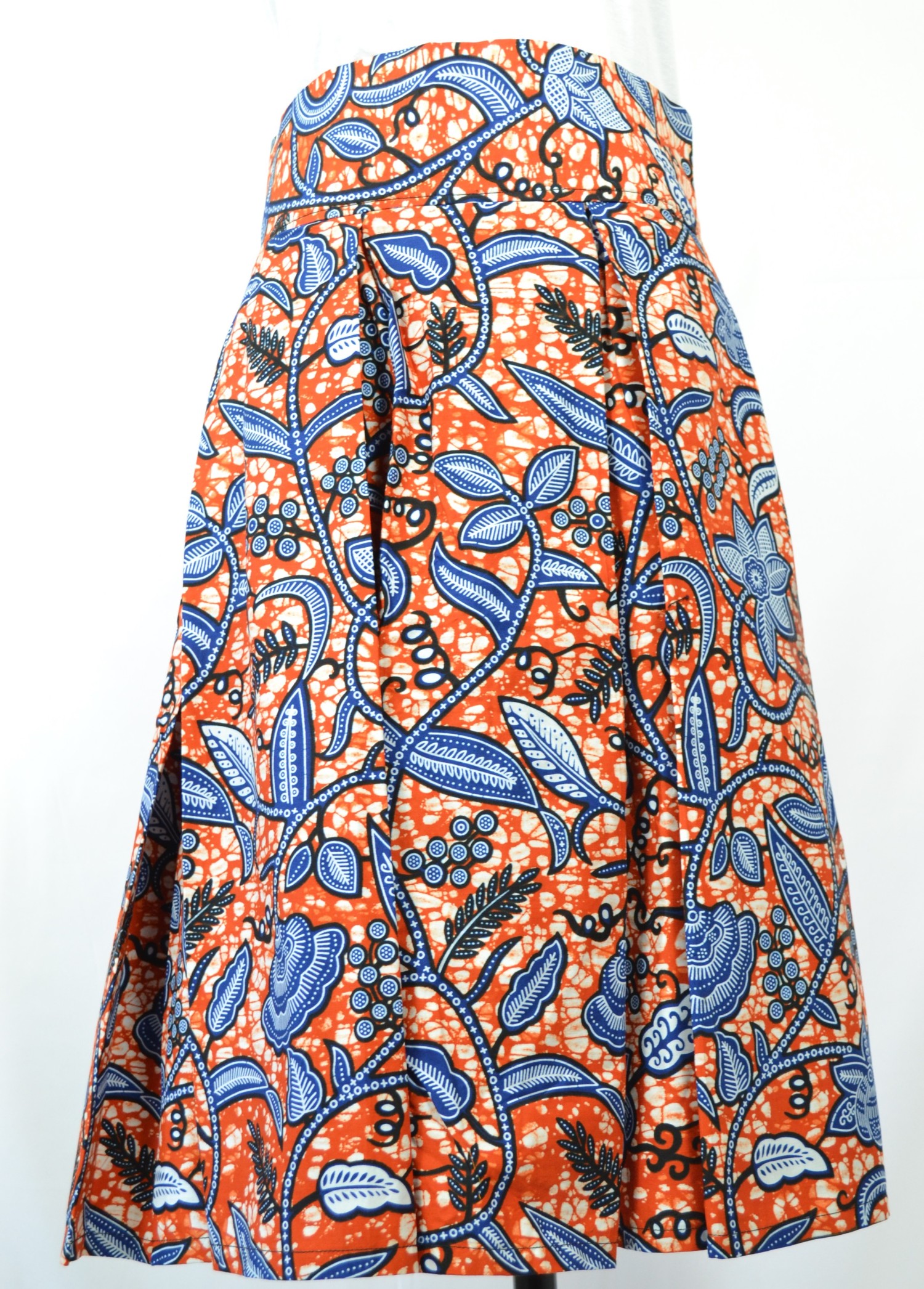 Jupe multicolore en wax