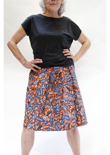 Jupe multicolore en wax Jupe multicolore en wax