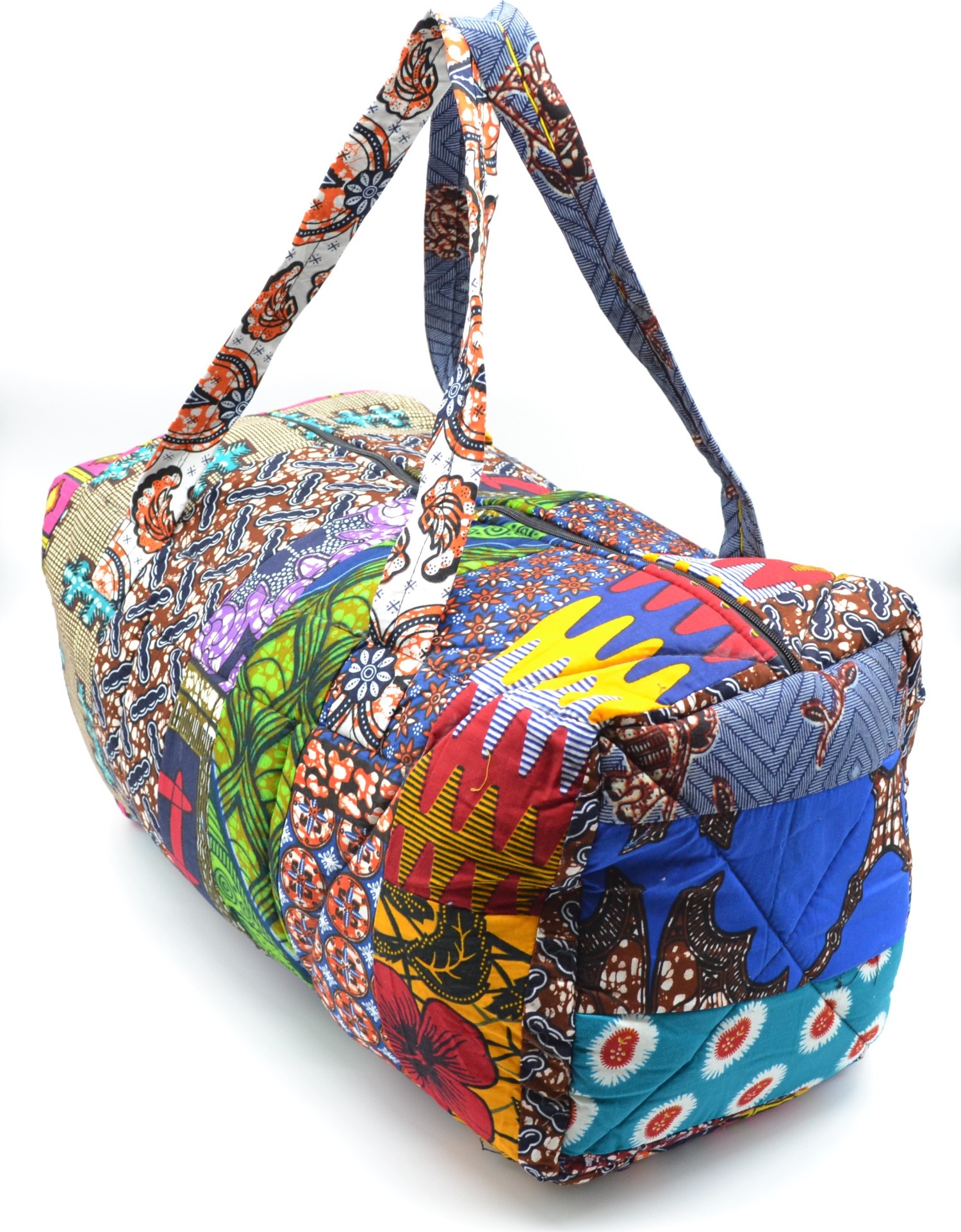 Sac de Voyage en tissu Wax patchwork - GRAND Sac de Voyage en tissu Wax patchwork - GRAND