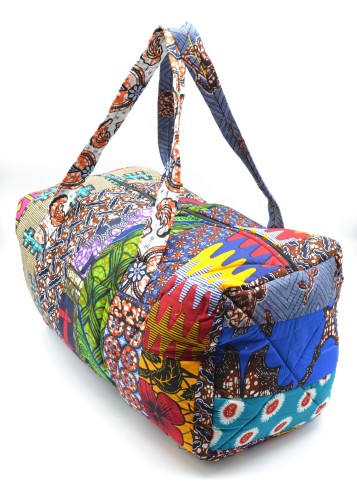 Sac de Voyage en tissu Wax patchwork - GRAND