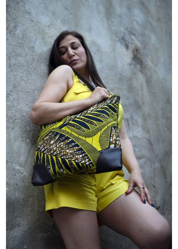 Sac à main tendance en tissu Wax