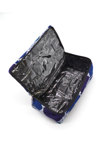 Trousse de toilette grande contenance en tissu wax