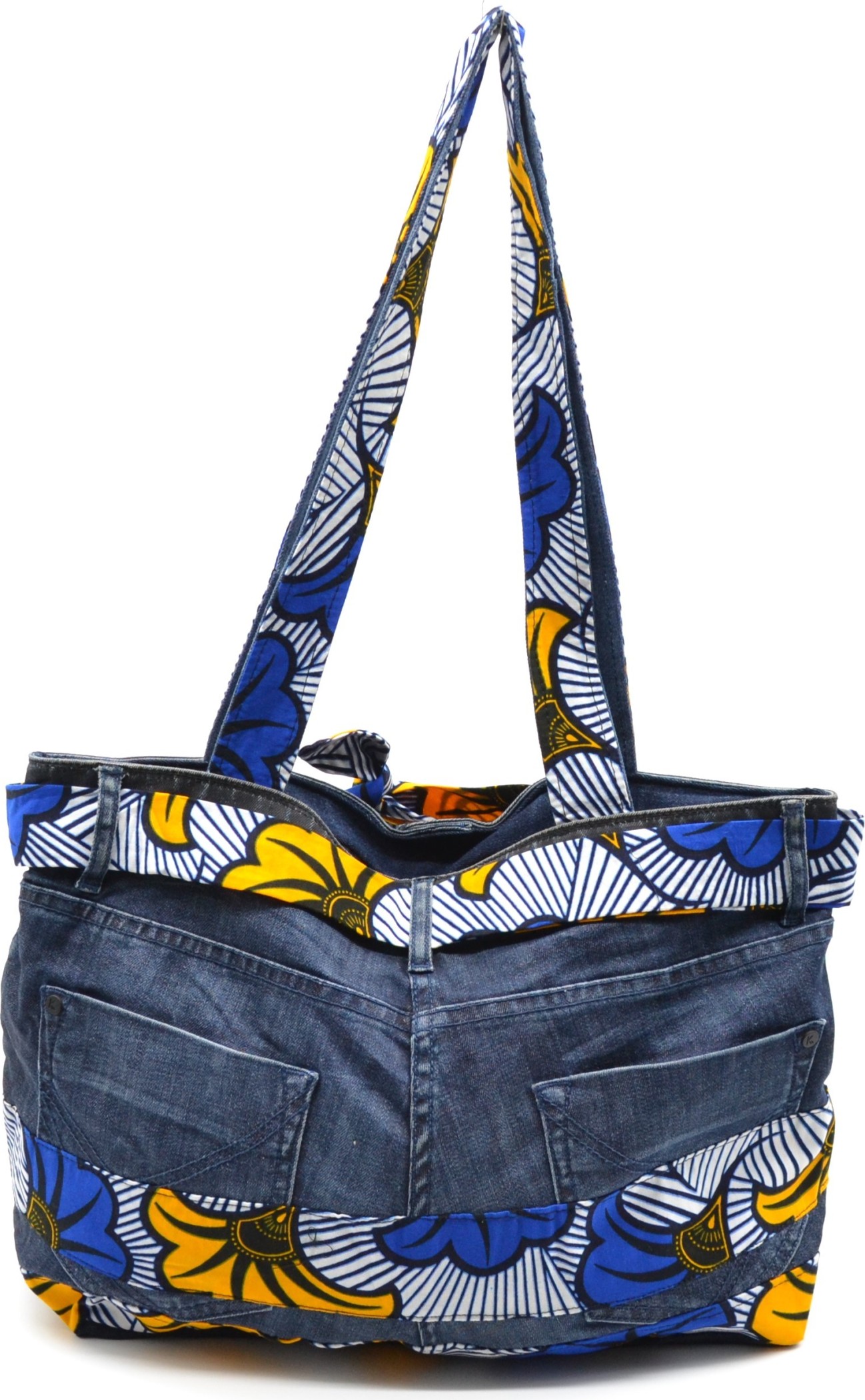 Sac à main africain en Jeans et wax