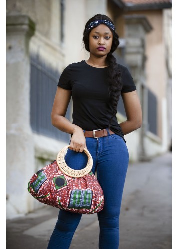 Sac à main africain en tissu Wax