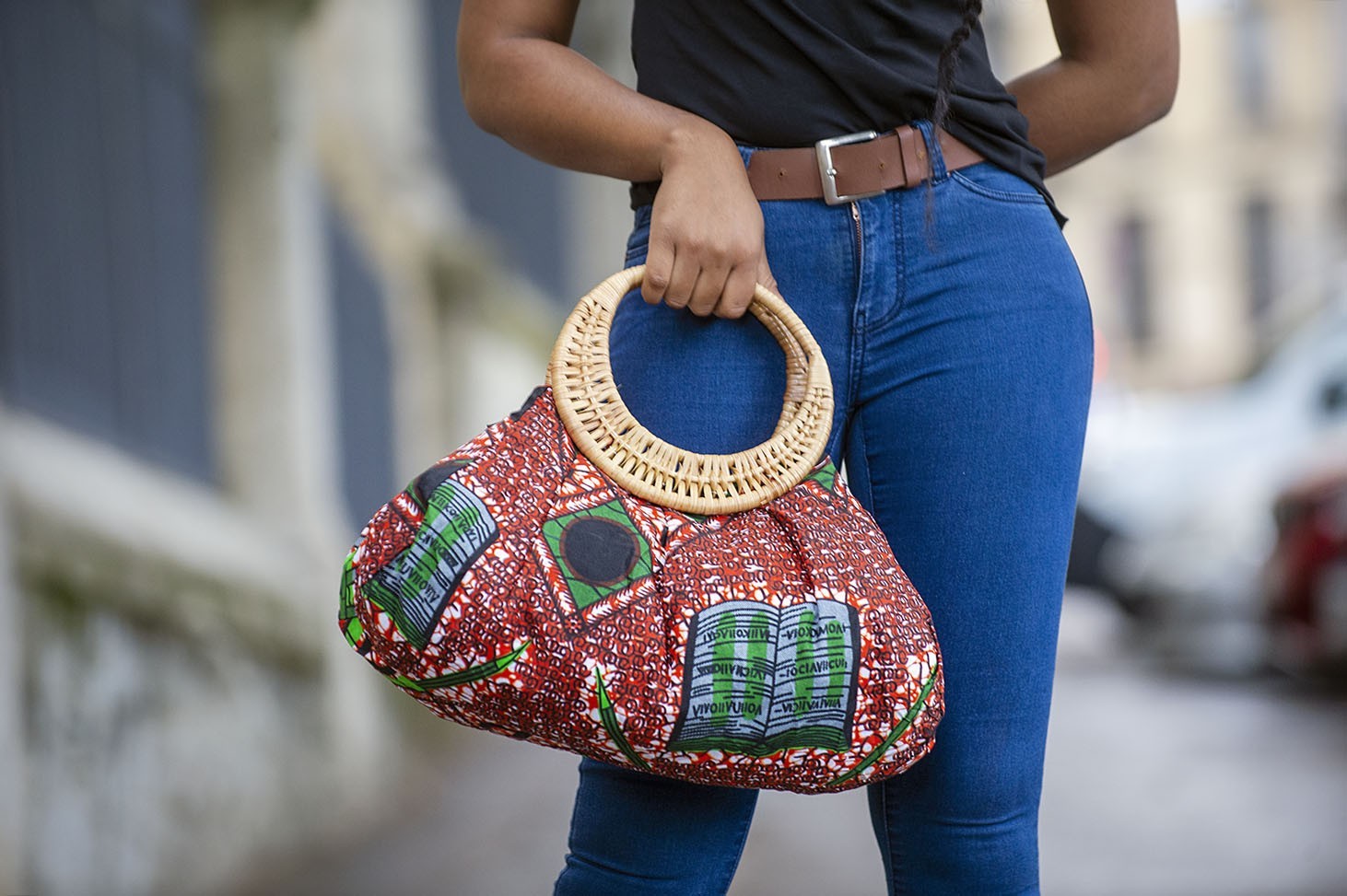 Sac à main africain en tissu Wax