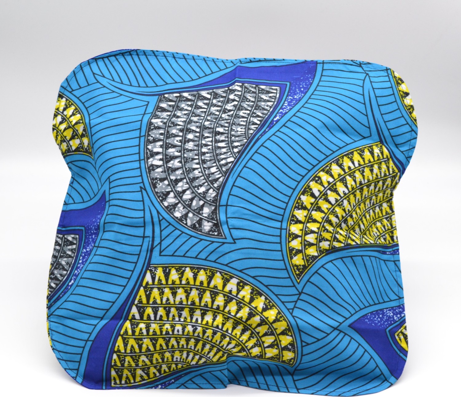 Paire de taie de coussin en tissu wax bleu Paire de taie de coussin en tissu wax bleu