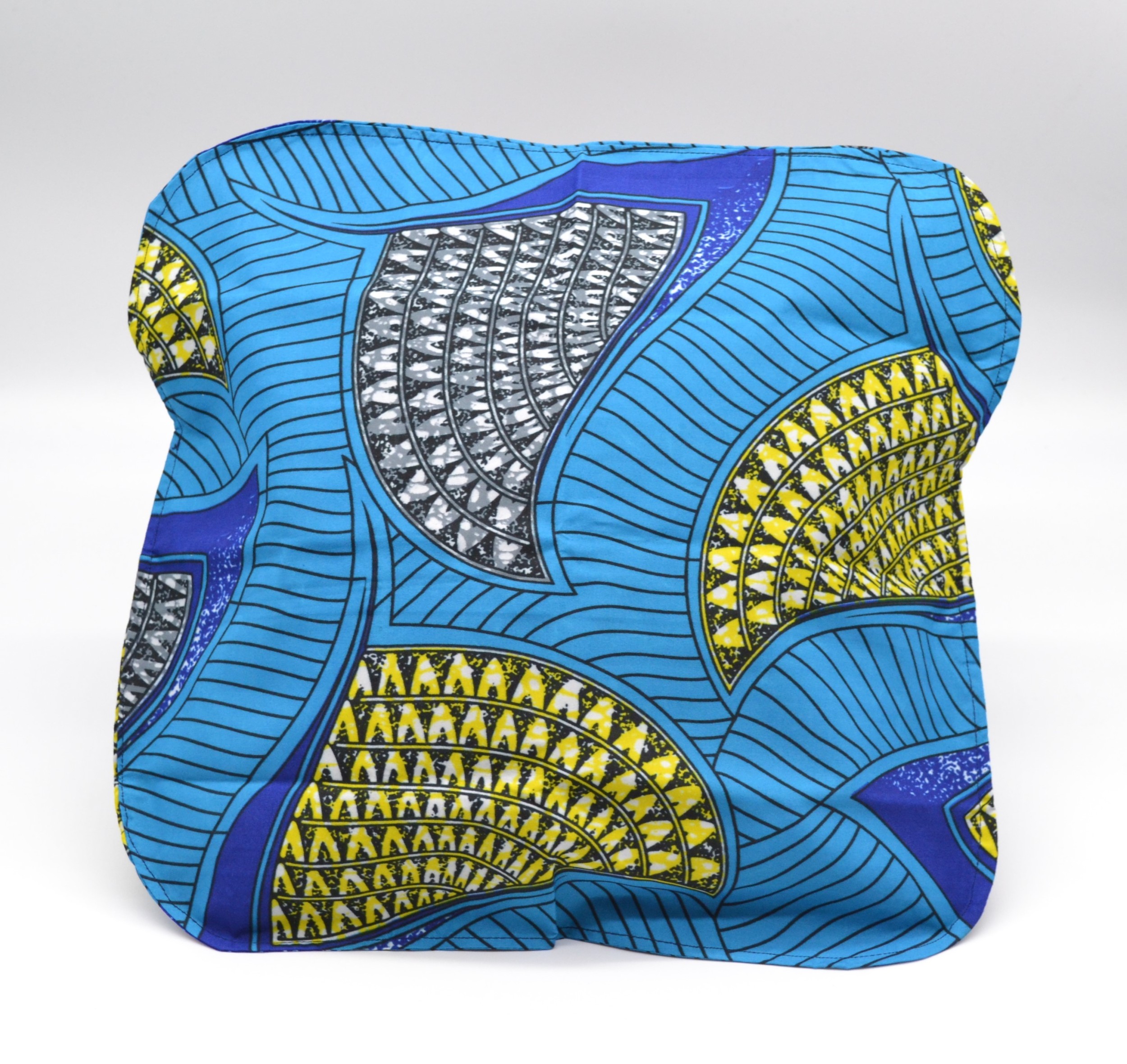 Paire de taie de coussin en tissu wax bleu